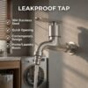 304 Stainless Steel Washing Machine Tap Silver Water Faucet