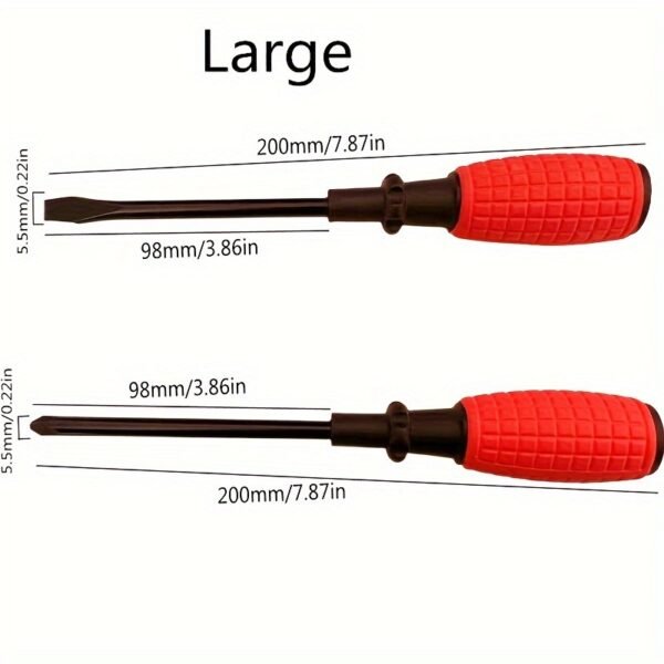 6pcs Flat & Cross Screwdriver Set Multi-Purpose Home Repair Tools