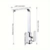 Premium Kitchen Sink Faucet Modern Stainless Steel Water Tap
