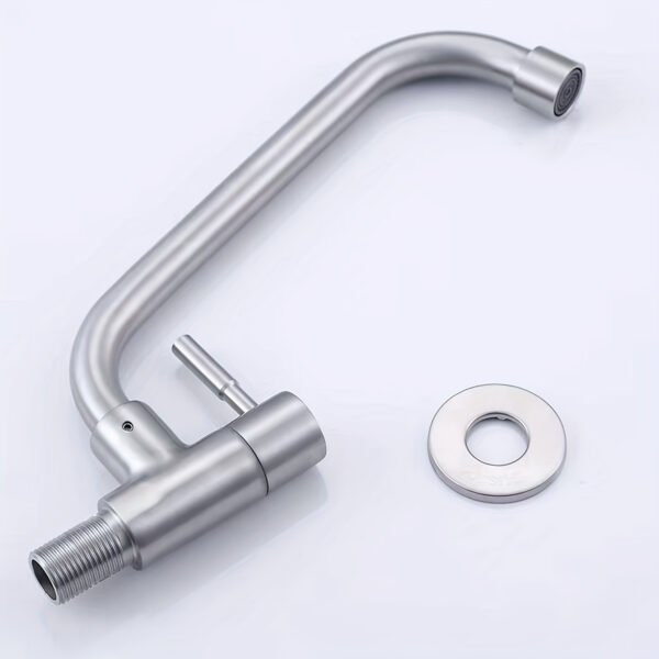SUS304 Stainless Steel Single Cold Water Faucet Kitchen Basin Tap