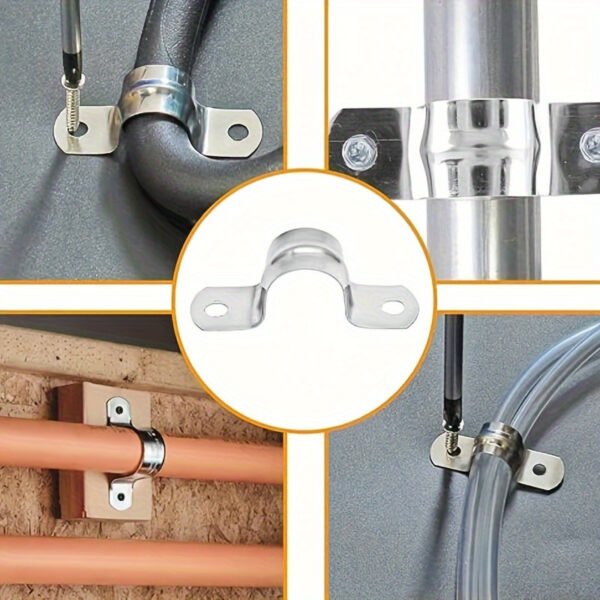 Heavy Duty Stainless Steel Pipe Clamps Adjustable Pipe Fastening Clips