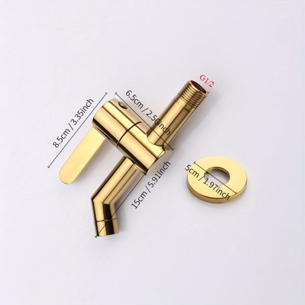 Single Handle Wall Mounted Chrome Cold Water Faucet Copper Valve Core