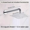 8pcs Stainless Steel Mirror Finish Shower Set Bathroom Accessories