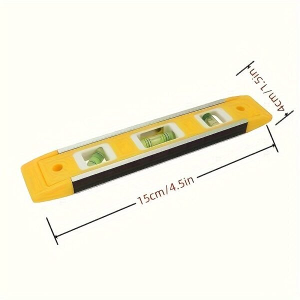 432e620c-3d3e-4b11-91b0-978e0b656187.jpg 3-In-1 Magnetic Spirit Level Yellow Alloy Beam Measuring Tool