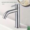 Single Hole Stainless Steel Bathroom Basin Faucet Water Tap