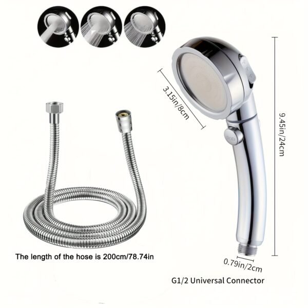 German Style High Pressure Shower Head Set with 2M Reinforced Hose