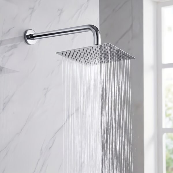 Luxury 8 Inch Square Stainless Steel Rain Shower Head