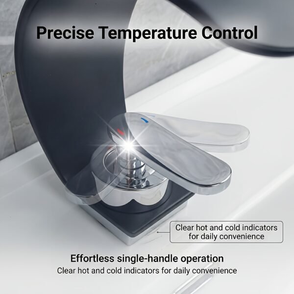 Luxury Waterfall Bathroom Basin Faucet Hot & Cold Washbasin Tap