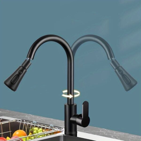 Hot & Cold Kitchen Faucet Stainless Steel Sink Water Tap