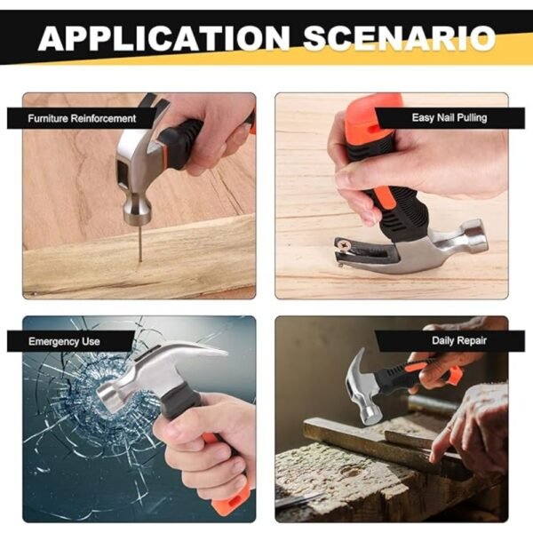 Mini Claw Hammer Soft Rubber Handle Home Repair Hand Tool
