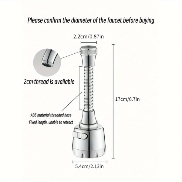 Rotatable Kitchen Faucet Bubbler Anti-Splash Pressurized Sink Tap