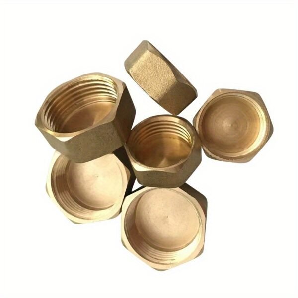 2pcs 1/4 Inch Brass Pipe Cap Plumbing Pipe End Cover Fitting