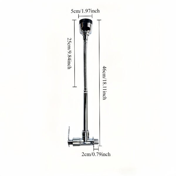 Wall Mounted Pull Out Faucet 360° Rotatable Kitchen Bathroom Tap