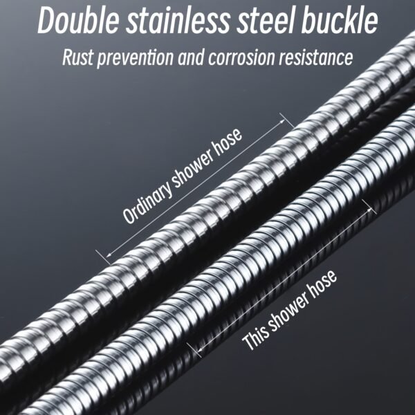 1.2M Stainless Steel Large Flow Shower Hose Bathroom Water Heater Pipe