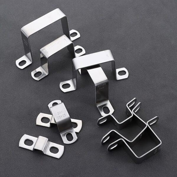 30x30mm 304 Stainless Steel Hose Clamp Saddle Pipe Fastening Clip